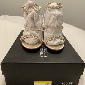 Adel Crystal Embellished Ankle Strap Sandal